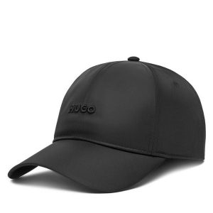 Czapka z daszkiem HUGO. Czarne czapki Hugo, bez wzorów. Za 139,99 zł.