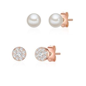 Glanzstücke München Srebrne kolczyki sztyfty srebro wysokiej próby Cyrkonia Perła hodowlana słodkowodna różowe złoto Pierścionki 1 ct Damski. Czerwone pierścionki Glanzstücke München, z cyrkonią, pozłacane. Za 249,99 zł.