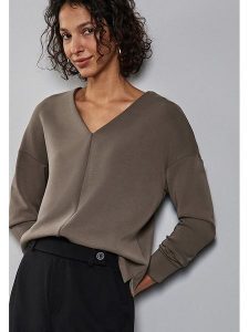 Street One Bluza w kolorze brązowym rozmiar: 34. Brązowe bluzy Street One, bez wzorów, bez kaptura. Za 122,96 zł.