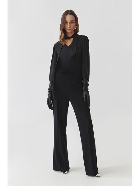 TATUUM Spodnie w kolorze czarnym rozmiar: 44. Czarne spodnie z wysokim stanem Tatuum, bez wzorów, z materiału, z podwyższonym stanem. Za 170,07 zł.