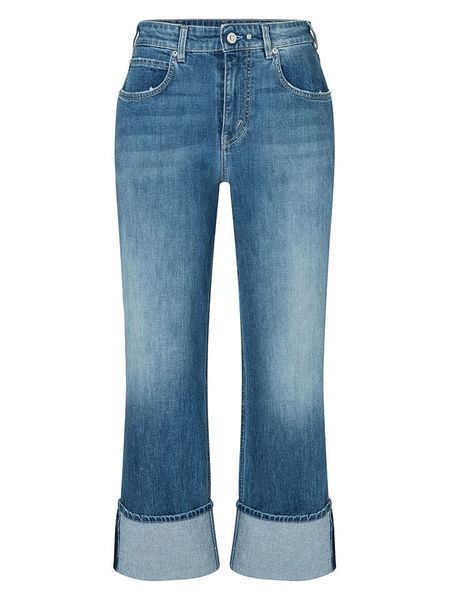 MAC Dżinsy "Sunday" - Regular fit - w kolorze niebieskim rozmiar: 32. Niebieskie jeansy MAC, z aplikacjami, z podwyższonym stanem. Za 284,15 zł.