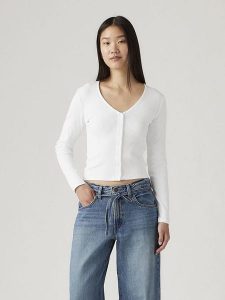 Levi's Kardigan w kolorze białym rozmiar: L. Białe kardigany Levi's®, z bawełny. Za 84,21 zł.