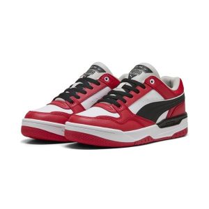 Sneakersy unisex Rebound Retro PUMA Black For All Time Red. Czarne buty sportowe Puma, bez wzorów, z syntetyku, bez zapięcia, do koszykówki. W wyprzedaży za 254,00 zł.