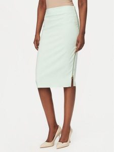 Rinascimento Spódnica ołówkowa CFC0127985003 Zielony Slim Fit. Zielone spódnice Rinascimento, xl, bez wzorów, z syntetyku. Za 379,99 zł.