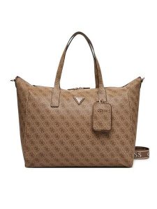 Guess Torba weekendowa Latona Travel TWLB92 11017 Brązowy. Brązowe torebki klasyczne Guess, z aplikacjami, ze skóry, bez dodatków. Za 579,99 zł.
