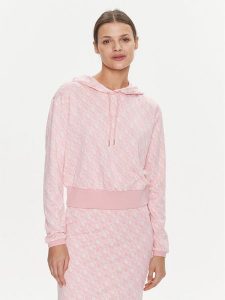 Guess Bluza Gl Logo V4RQ13 KC2X2 Różowy Regular Fit. Czerwone bluzy Guess, xs, z aplikacjami, z syntetyku, bez kaptura. Za 269,99 zł.