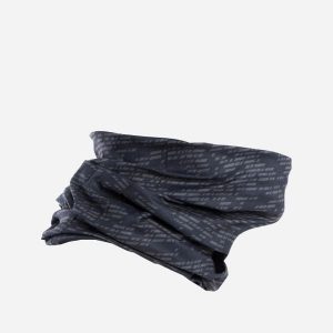 Komin na szyję na rower Van Rysel Roadr 100. Czarne szaliki VAN RYSEL, bez wzorów, z materiału. Za 26,99 zł.