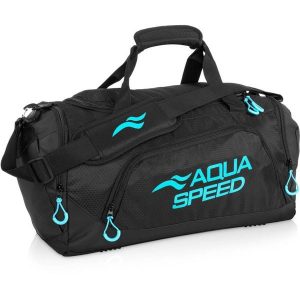 Torba sportowa pływacka na ramię 35l Aqua Speed. Czarne torby podróżne i sportowe Aqua-Speed, bez wzorów, na ramię. Za 99,00 zł.