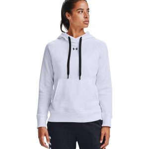 Bluza damska Under Armour Rival Fleece HB Hoodie. Białe bluzy Under Armour, xl, bez wzorów, bez kaptura. Za 217,98 zł.