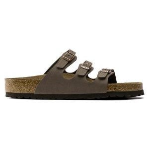 Klapki damskie BIRKENSTOCK Florida SFB BFBC Mocca. Brązowe klapki Birkenstock, bez wzorów, bez obcasa. Za 419,99 zł.