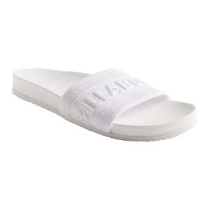 Klapki basenowe damskie Billabong Cruz. Białe klapki Billabong, bez wzorów, bez obcasa. Za 109,99 zł.