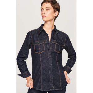 Jeansowa koszula - Granatowy. Koszule marki Reserved. Za 119,99 zł.