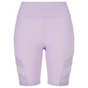 Damskie uda z wysoką talią Urban Classics Tech Mesh GT. Białe szorty Urban Classics, bez wzorów, z meshu, sportowe, z podwyższonym stanem. Za 103,50 zł.