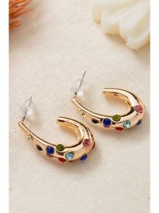 Heliophilia Pozłacane kolczyki-wkrętki rozmiar: onesize. Żółte kolczyki Heliophilia, z cyrkonią, metalowe. Za 34,99 zł.