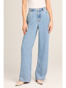 Blue Fire Dżinsy "Judy" - Wide leg - w kolorze błękitnym rozmiar: W27/L32. Niebieskie jeansy Blue Fire, bez wzorów, z denimu, z podwyższonym stanem. Za 248,95 zł.