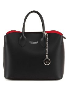 Mia Tomazzi Skórzana torebka w kolorze czarnym - 32 x 26 x 16 cm rozmiar: onesize. Czarne torebki klasyczne Mia Tomazzi, bez wzorów, z materiału, przez ramię, bez dodatków. Za 386,53 zł.