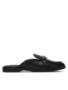 Nine West Klapki R25SS05135 Czarny. Czarne klapki Nine West, bez wzorów, z materiału, bez obcasa. Za 229,99 zł.