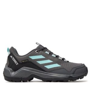 Trekkingi adidas. Szare buty sportowe ADIDAS, bez wzorów, z gore-texu, bez zapięcia, trekkingowe, Adidas Terrex, gore-tex. Za 359,99 zł.