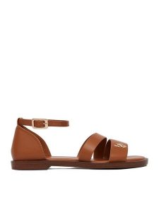 U.S. Polo Assn. Sandały EO-CASSIE003W/6Y1 Brązowy. Brązowe sandały U.S. Polo Assn., bez wzorów, ze skóry, bez obcasa, na płaskiej podeszwie, bez zapięcia. Za 219,99 zł.