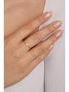 Heliophilia Pozłacane pierścionki (2 szt.) z cyrkoniami rozmiar: onesize. Żółte pierścionki Heliophilia, z cyrkonią, pozłacane. Za 60,99 zł.