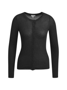 Milano Italy Kardigan w kolorze czarnym rozmiar: XS. Czarne kardigany Milano Italy, prążkowane. Za 152,99 zł.