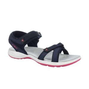 Damskie Skórzane Sandały Turystyczne Adib. Niebieskie buty trekkingowe CMP, bez wzorów, bez obcasa, bez zapięcia. Za 272,99 zł.