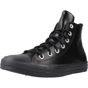 Buty CONVERSE CHUCK TAYLOR ALL STAR LEATHER Czarny. Czarne trampki Converse, bez wzorów, ze skóry, bez zapięcia. Za 275,99 zł.