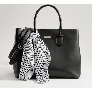 Torebka shopper z apaszką - Czarny. Apaszki i chusty marki Mohito. Za 119,99 zł.