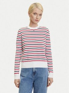 Tommy Jeans Sweter Essential DW0DW20159 Kolorowy Regular Fit. Swetry klasyczne Tommy Jeans, m, z bawełny, bez kołnierzyka. Za 279,99 zł.