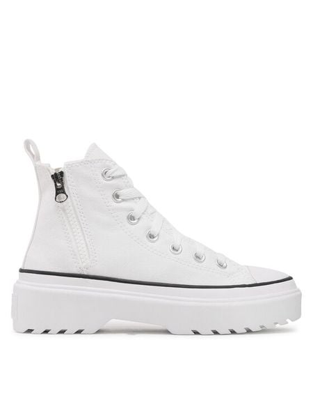 Converse Trampki Chuck Taylor All Star Lugged Lift Hi A03012C Biały. Białe trampki Converse, bez wzorów, z materiału, bez zapięcia. Za 209,99 zł.