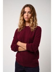 AUTHENTIC CASHMERE Kaszmirowy sweter "Etret" w kolorze bordowym rozmiar: M. Czerwone swetry oversize AUTHENTIC CASHMERE, m, bez wzorów, z kaszmiru, bez ramiączek. Za 416,30 zł.