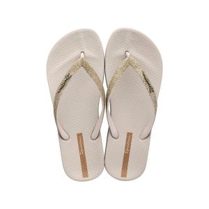Japonki plażowe damskie Ipanema Anat Lolita Fem. Brązowe klapki Ipanema, bez wzorów, bez obcasa. Za 79,99 zł.