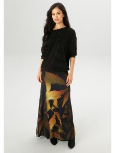 Aniston Spódnica w kolorze czarno-oliwkowym rozmiar: 38. Czarne spódnice Aniston, bez wzorów, maxi. Za 134,95 zł.