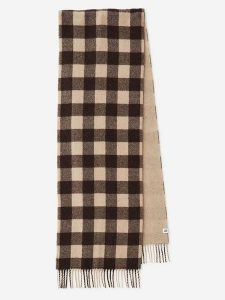 Becksöndergaard Wełniany szal "Florenca" w kolorze beżowo-brązowym - 220 x 37 cm rozmiar: onesize. Brązowe szaliki Becksöndergaard, bez wzorów, z materiału. Za 184,02 zł.