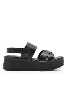 Lasocki Sandały DELEY ARC-4883-09 Czarny. Czarne sandały Lasocki, bez wzorów, ze skóry, bez obcasa, na koturnie, bez zapięcia. Za 159,99 zł.