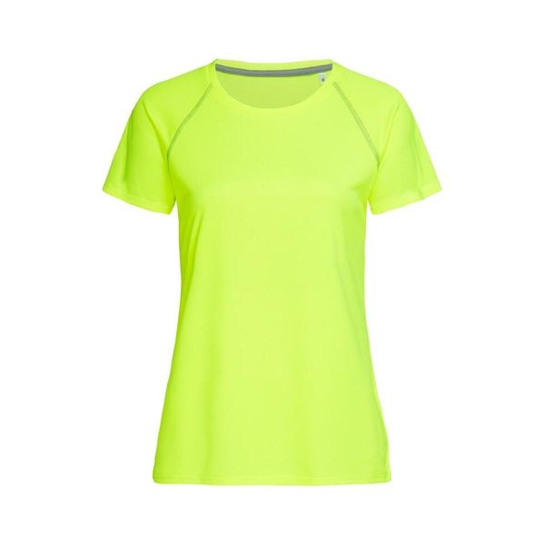 Koszulka Damska Active 140 Team Raglan. Żółte bluzki STEDMAN, l, bez wzorów, sportowe, bez kołnierzyka, bez ramiączek. Za 54,99 zł.