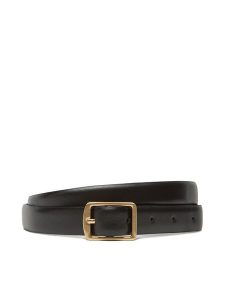Calvin Klein Pasek Damski Classic Square Buckle Belt 20Mm LV04F7036G Czarny. Czarne paski Calvin Klein, bez wzorów, ze skóry. Za 149,99 zł.