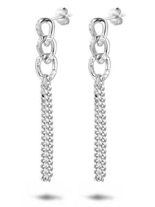 Eclat d'Argent Srebrne kolczyki-wkrętki rozmiar: onesize. Szare kolczyki Eclat d'Argent, z cyrkonią, srebrne. Za 130,99 zł.