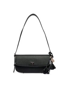 Guess Torebka Danielle HWZG22 27190 Czarny. Czarne torebki klasyczne Guess, z aplikacjami, ze skóry, bez dodatków. Za 544,99 zł.