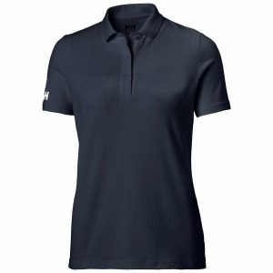 Damska koszulka polo Helly Hansen crew tech. Niebieskie bluzki Helly Hansen, l, bez wzorów, sportowe, bez kołnierzyka, bez ramiączek. W wyprzedaży za 234,95 zł.