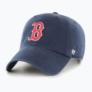 Czapka z daszkiem 47 Brand MLB Boston Red Sox CLEAN UP. Niebieskie czapki 47 Brand, bez wzorów. Za 89,99 zł.