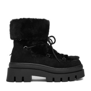 Śniegowce DeeZee. Czarne buty zimowe DeeZee, bez obcasa, bez zapięcia. Za 229,99 zł.
