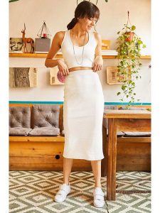 Olalook 2-częściowy zestaw w kolorze białym rozmiar: M. Białe spódnice Olalook, m, bez wzorów, midi. Za 37,12 zł.