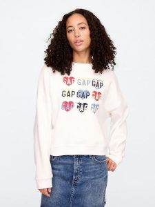GAP Bluza w kolorze białym rozmiar: XXL. Białe bluzy GAP, xxl, bez wzorów, bez kaptura. Za 92,21 zł.