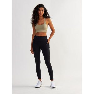 Legginsy fitness damskie Beshaped Lift Me Up z kieszeniami. Szare legginsy BESHAPED, bez wzorów, z nylonu. W wyprzedaży za 169,15 zł.