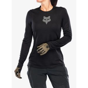 Bluza rowerowa damska Fox Ranger LS Jersey Fox Head. Czarne bluzy FOX, bez wzorów, z jersey, bez kaptura. Za 239,79 zł.