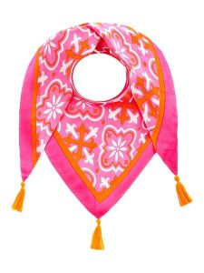 Zwillingsherz Chusta trójkątna "Antike" w kolorze różowo-pomarańczowym - 200 x 100 cm rozmiar: onesize. Pomarańczowe apaszki i chusty Zwillingsherz, z aplikacjami, z materiału. Za 122,67 zł.