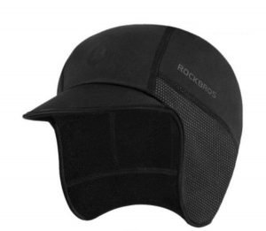 Zimowa czapka sportowa unisex Rockbros YPP043. Czarne czapki ROCKBROS, bez wzorów, z materiału, sportowe. Za 29,00 zł.