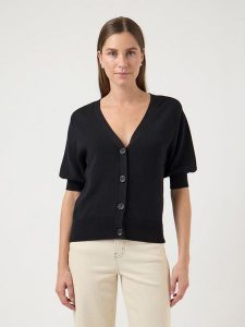 YAS Kardigan w kolorze czarnym rozmiar: L. Czarne kardigany YAS, z wiskozy. Za 131,43 zł.