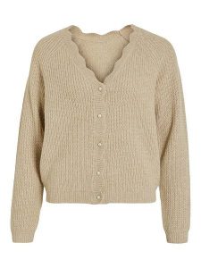 Vero Moda Kardigan w kolorze beżowym rozmiar: M. Brązowe kardigany Vero Moda, m, bez wzorów, ze splotem, bez ramiączek. Za 193,24 zł.